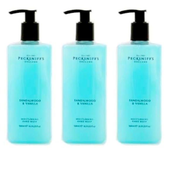 NEW - PECKSNIFF'S Sandalwood & Vanilla Moisturizing Hand Soap 16.9 oz 3 count - Picture 1 of 6